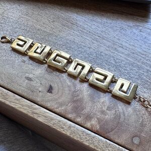 Rare vintage Givenchy Gold Geometric Bracelet